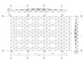 双层网架玻璃屋面钢结构施工图CAD