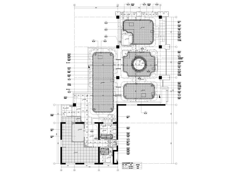 [天津]和平里3742㎡售楼中心装修项目施工图-地面铺装图