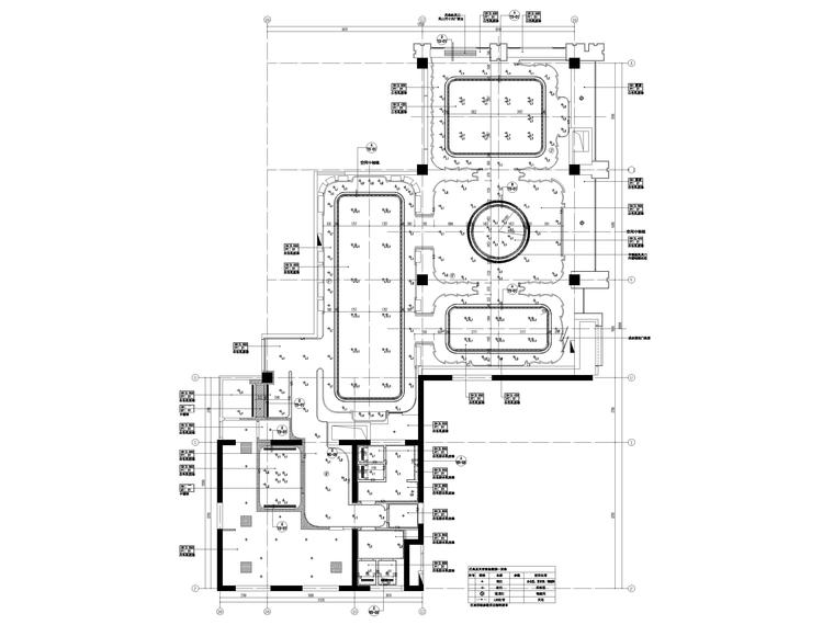 [天津]和平里3742㎡售楼中心装修项目施工图-天花布置图