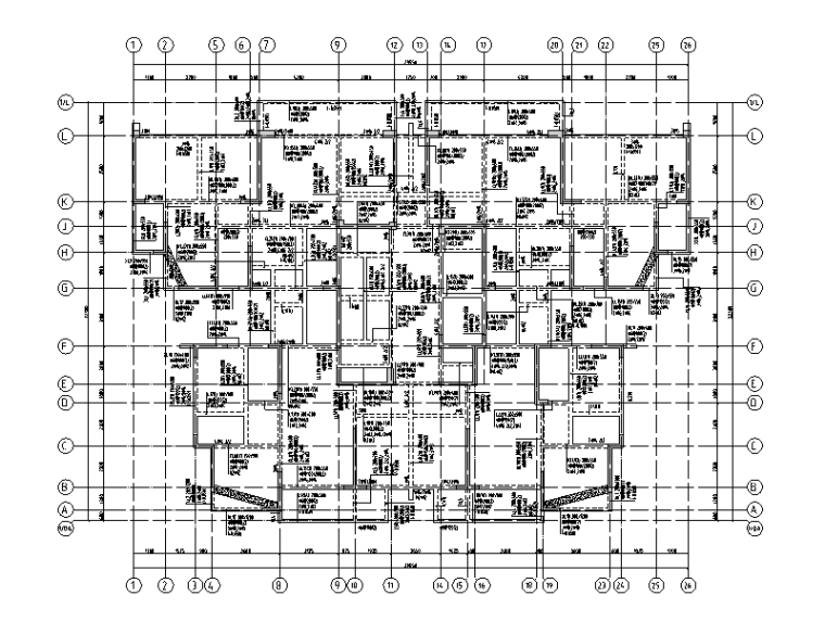 [贵州]5栋多高层住宅楼结构施工图2020-梁平法施工图