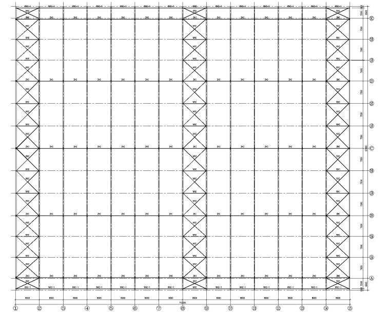 四坡五脊钢结构施工图资料下载-钢结构单坡双跨物流中转库房结构施工图CAD