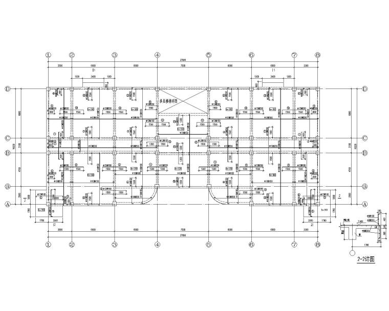 古城楼建筑图纸资料下载-四层混凝土框架结构办公楼施工图CAD