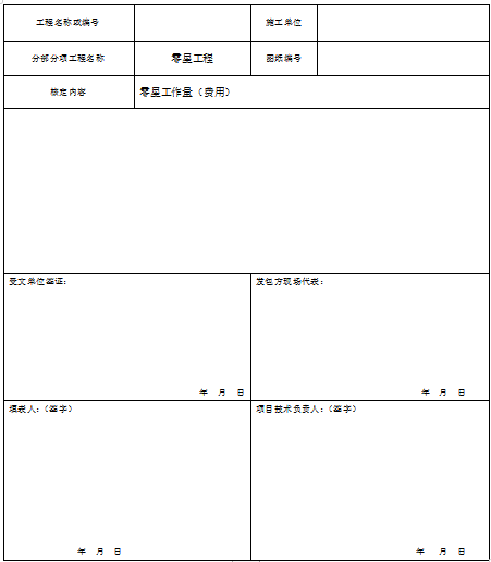 现场签证管理办法-技术、经济签证核定单