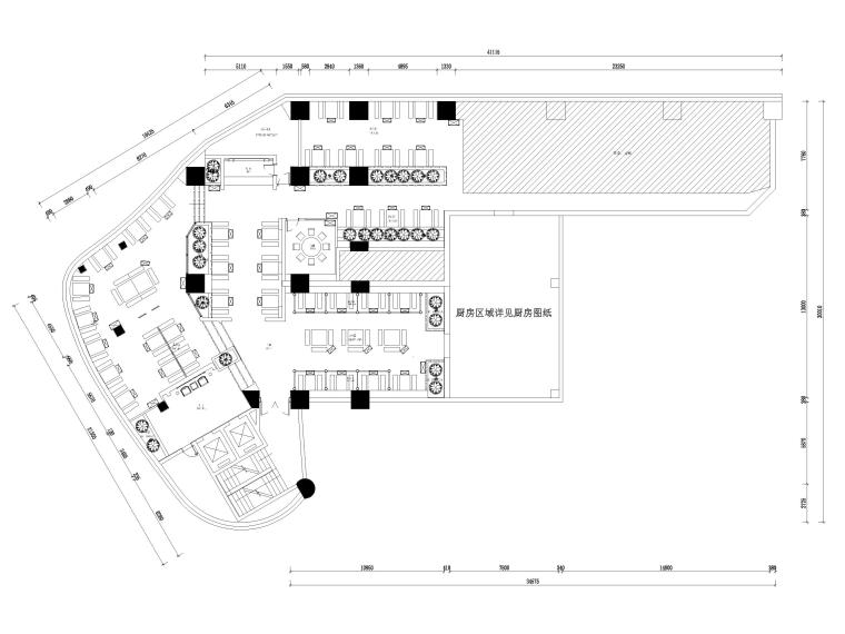 中式火锅店图资料下载-[深圳]850㎡中式小龙坎火锅店装饰施工图