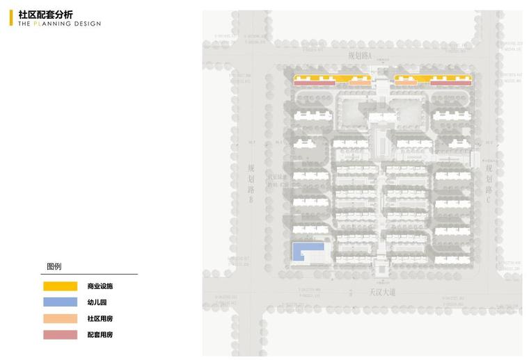 [陕西]知名企业高层洋房住宅规划设计方案-社区配套分析