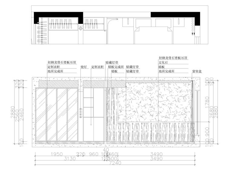 ​178㎡现代台式风两居室别墅私宅施工图-立面图