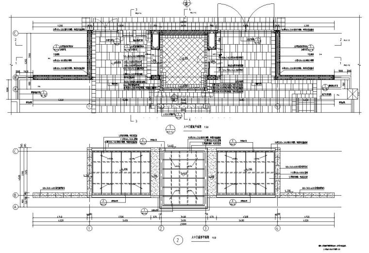 广州住宅施工项目资料下载-[广州]时代典雅住宅入口A3型景观施工图设计