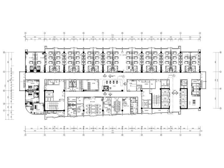 [贵州]潭湄县人民医院综合住院楼项目施工图-九，十二，十三层（妇科、消化科、呼吸科）总平面图