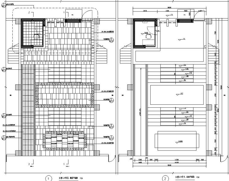 广州城市村住宅资料下载-[广州]时代典雅住宅B型入口景观施工图设计