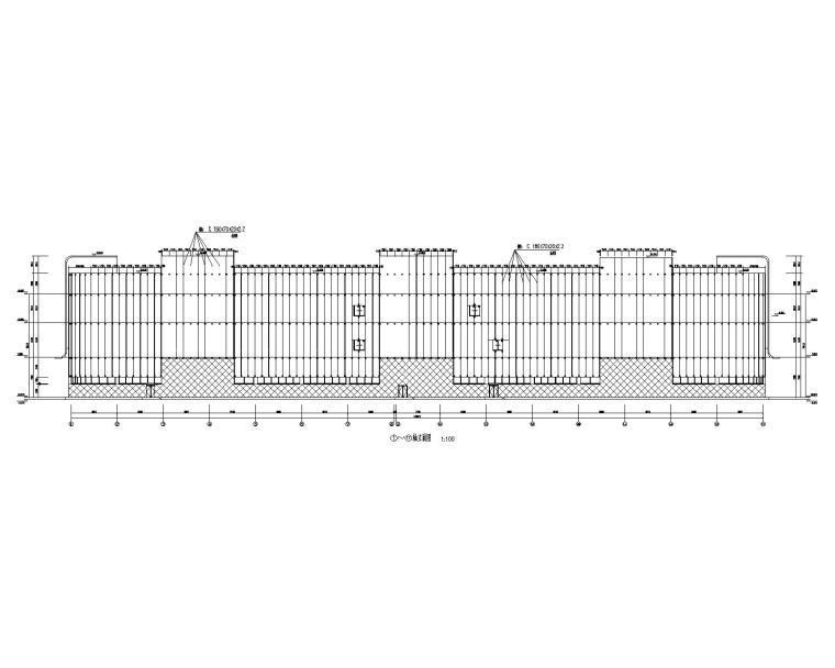 [遵义]多层厂房金属墙面工程结构施工图CAD-厂房金属墙面檩条图