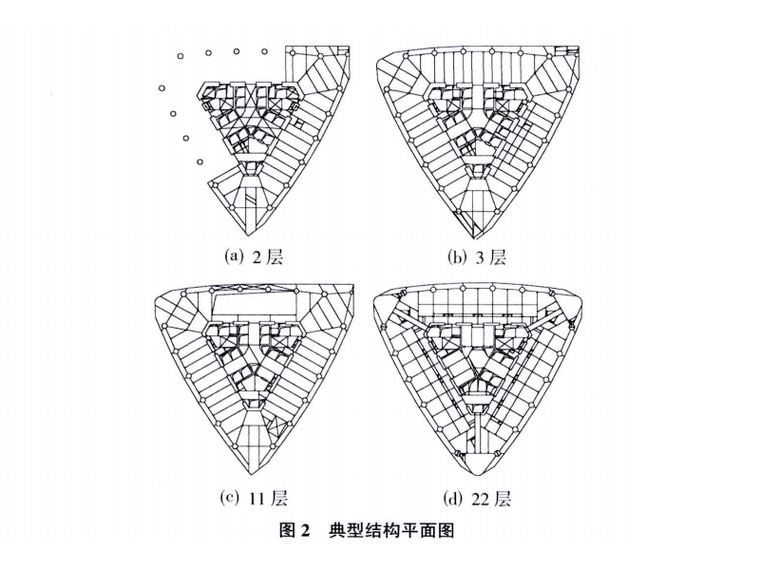 高层建筑核心筒平面图资料下载-某B级高度高层建筑核心筒结构选型