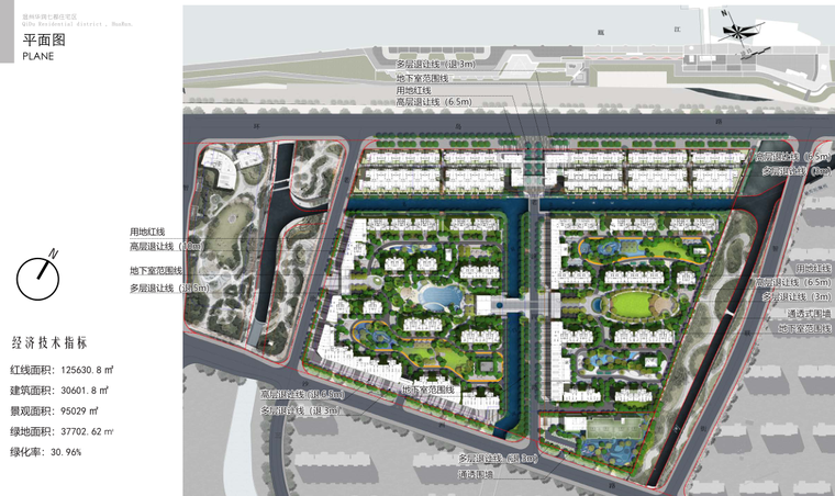 [浙江]温州醉心文化住宅景观方案设计-平面图