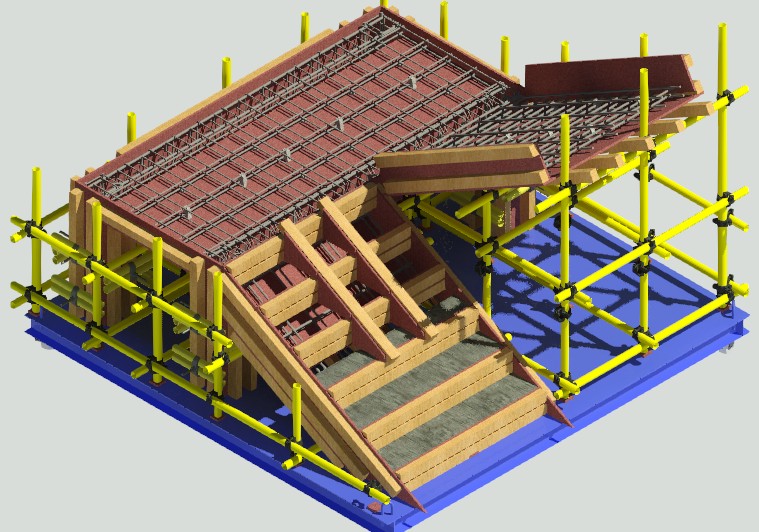 施工样板工艺描述资料下载-楼梯做法Revit施工工艺质量样板族