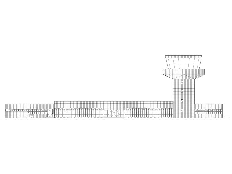 建筑及建筑大样资料下载-机场非民航建筑设施及附属工程图纸建筑