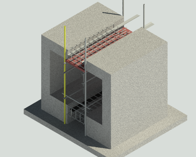 建筑样板和结构样板资料下载-地下室结构Revit施工工艺质量样板族