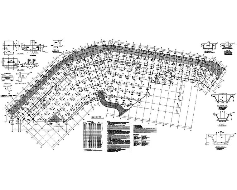 商业结构模型资料下载-广西某大型商业地下室混凝土结构施工图CAD