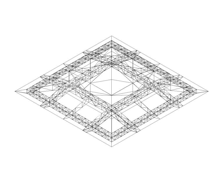 钢屋盖建筑施工图资料下载-中学风雨馆钢结构屋盖结构施工图CAD