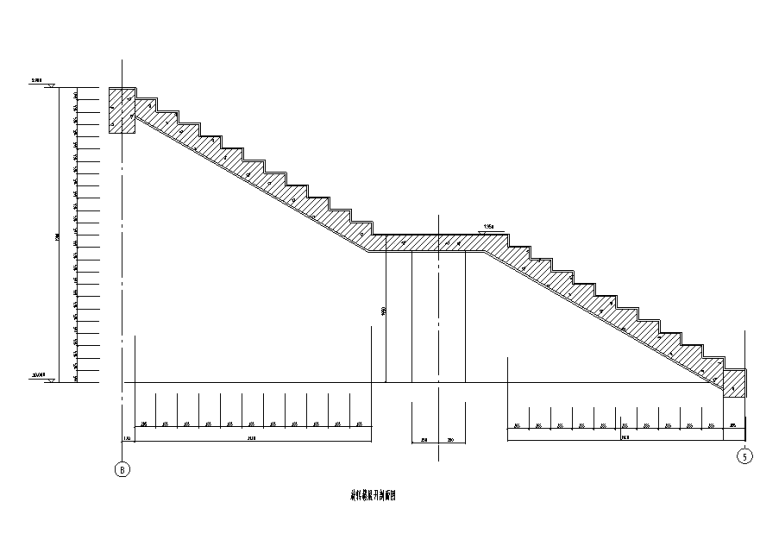 CAD模型旋转楼梯资料下载-混凝土旋转楼梯图CAD