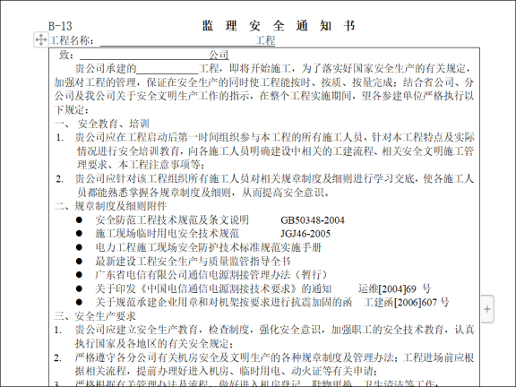 工程安全隐患通知书资料下载-工程监理安全风险防范标准化-大客户