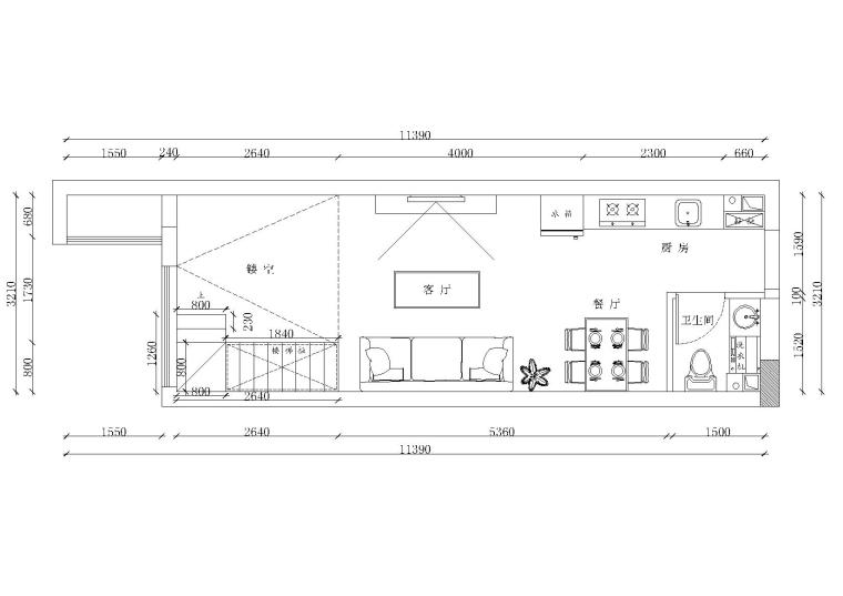 2020住宅施工图资料下载-[福建]福州复式公寓一居室住宅施工图