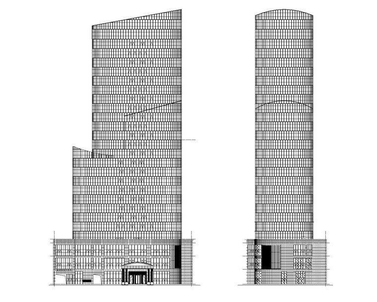 沿海自建房施工图资料下载-[贵州]超高层酒店幕墙结构施工图含清单招标