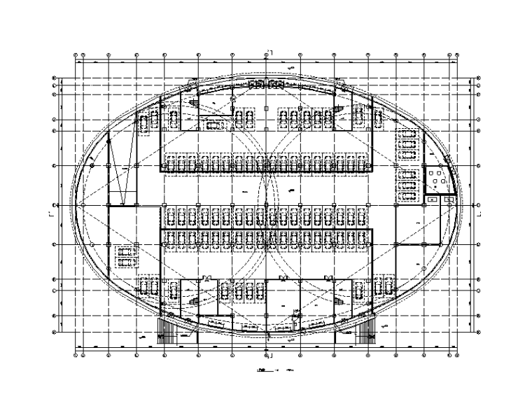 2层中学体艺楼幕墙结构施工图_含计算书2017-艺体楼一层平面图