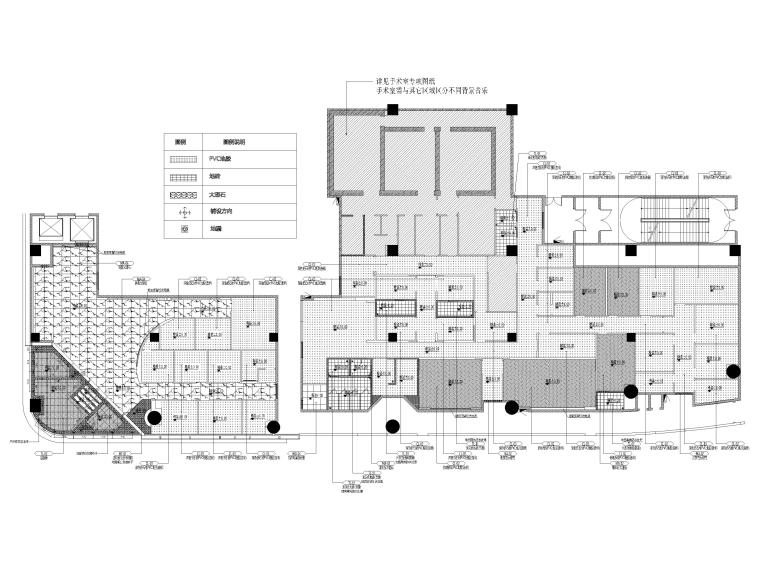 ​[上海]1400㎡光泽私立医院装修设计施工图-四层地面铺装图