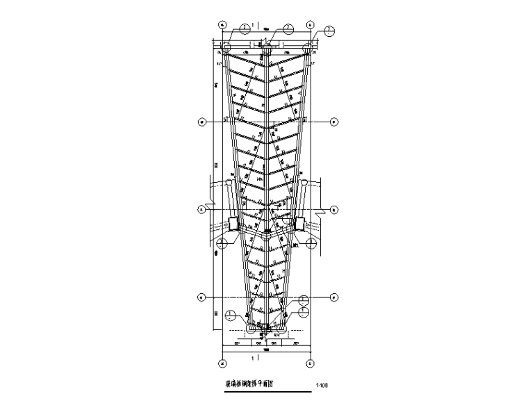 玻璃板钢桥平面图CAD