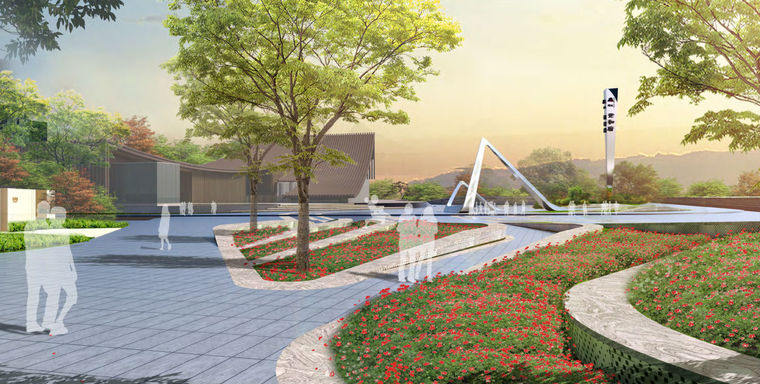 广场入口效果图3