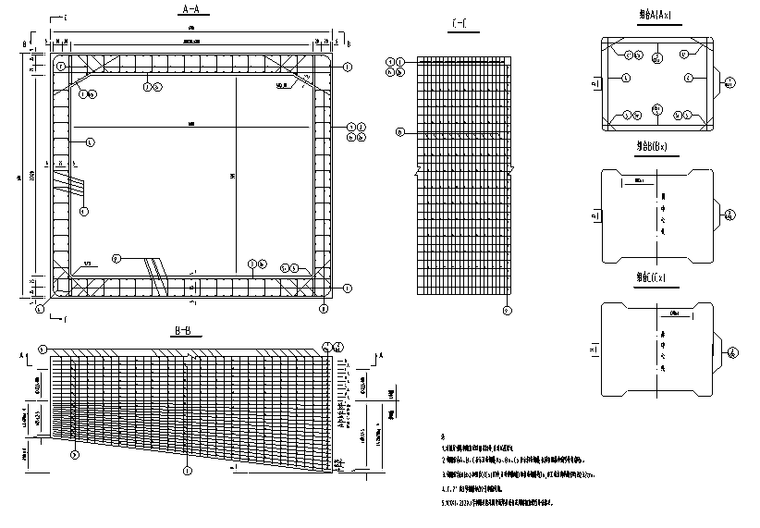 箱涵涵身钢筋构造图