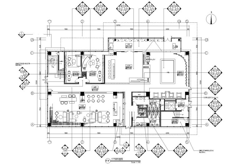 售楼部建筑设计图纸资料下载-[河南]郑州永威某售楼部及办公设计施工图