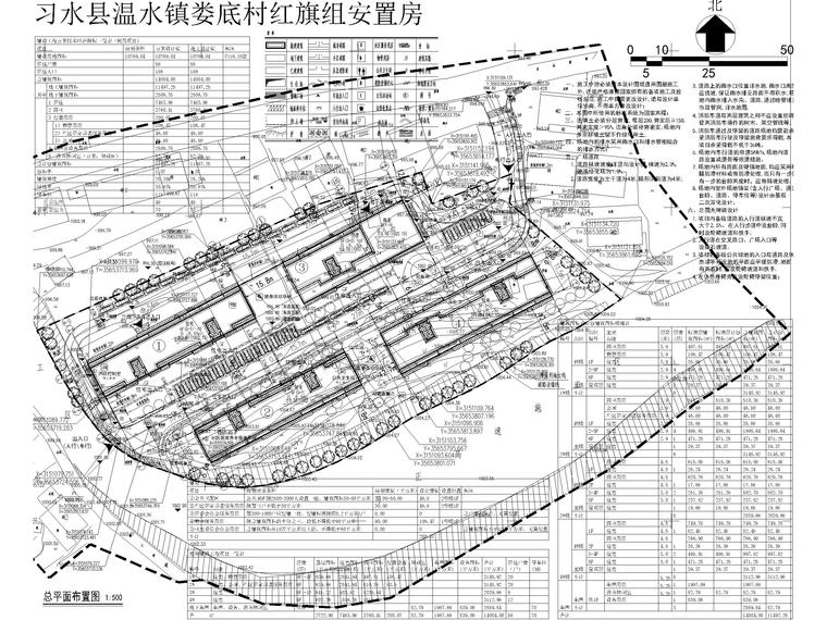 安置房工程建筑、节能、绿建含招标文件-总平面及竖向布置图