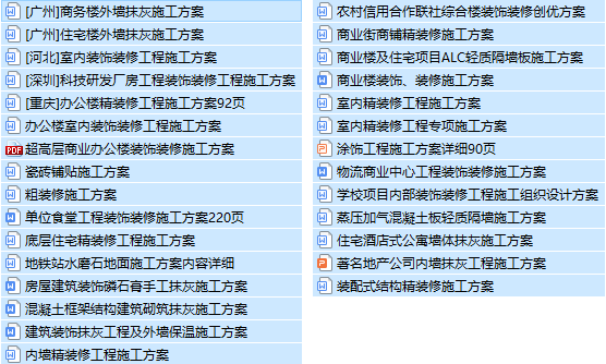 库区清淤施工方案资料下载-30套建筑工程装饰装修施工方案