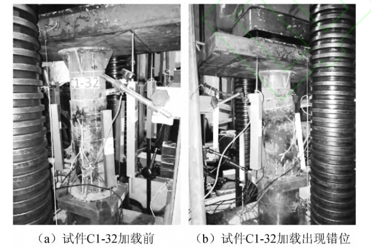 混凝土柱多级加载变形及承载力影响的试验-圆形试件破坏形态