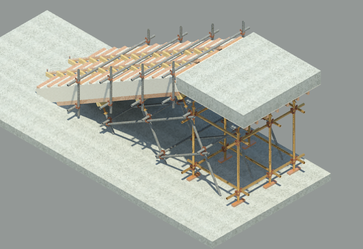 楼梯模板支设Revit模型(2016)