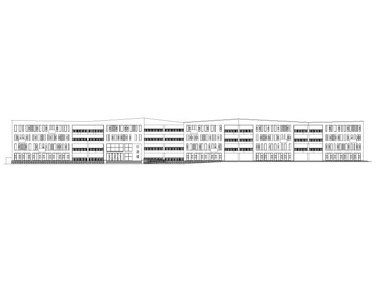 小学教学楼施建筑工图资料下载-四层框架结构小学行政办公楼建筑施工图2019