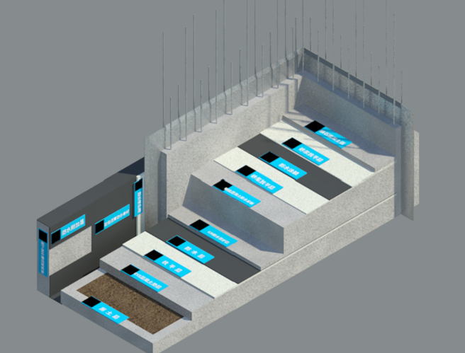 地下室底板抗水板计算资料下载-地下室底板样板Revit模型(2014)