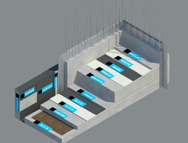 三维样板引路施工方案资料下载-地下室底板样板Revit模型(2014)