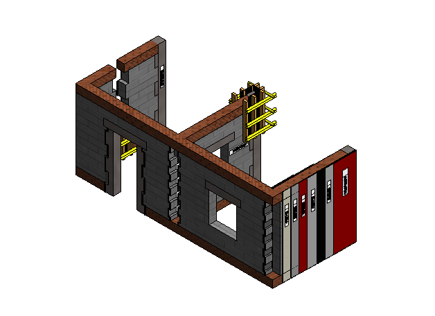 建筑质量工法样板资料下载-砌筑工法样板Revit模型（2016）