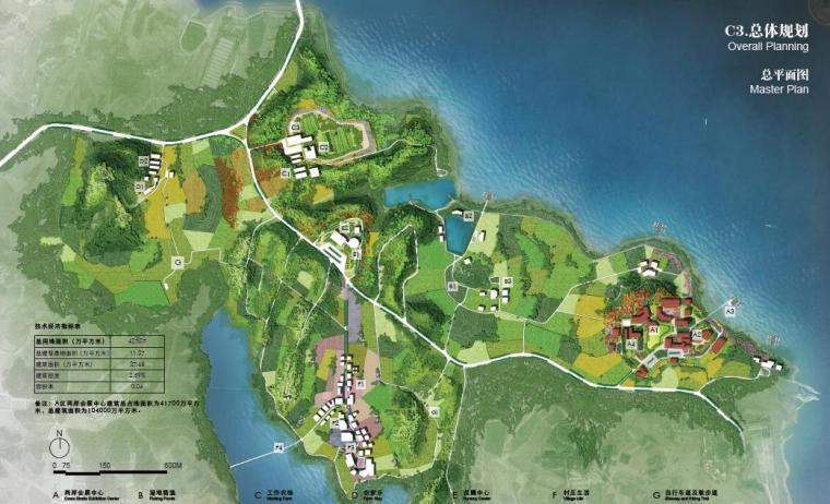 [湖北]武汉滨湖生态休闲农业观光园景观设计-总平面图