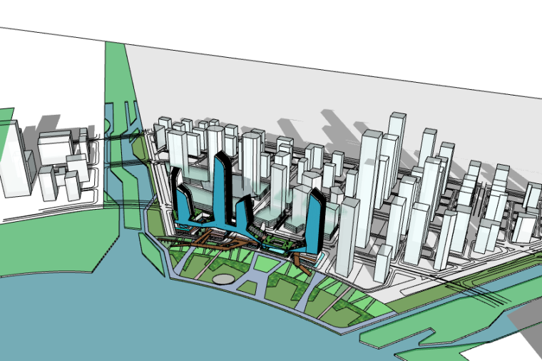 su城市体块模型资料下载-常用城市基地配景SU模型10套