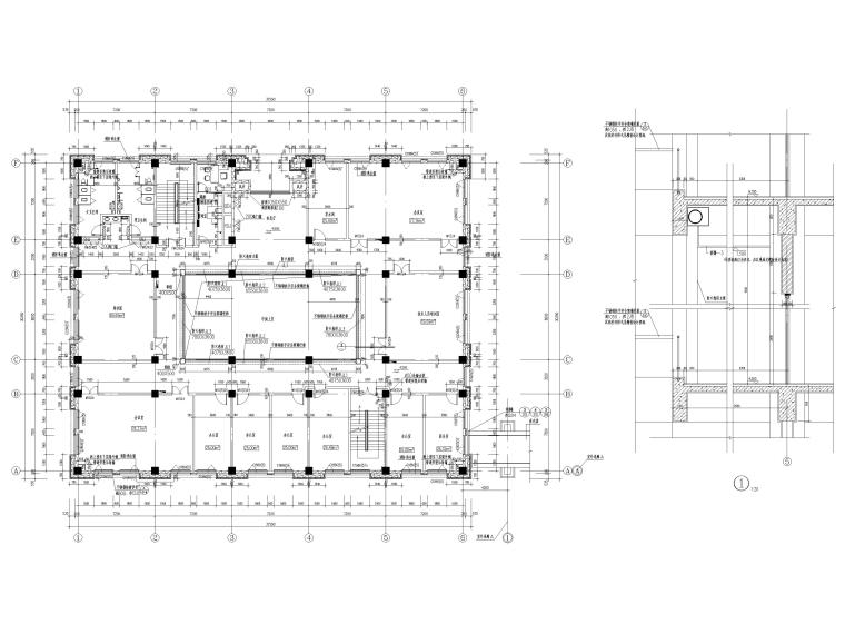[天津]第一殡仪馆改扩建工程项目全套施工图-管理用房二层平面图