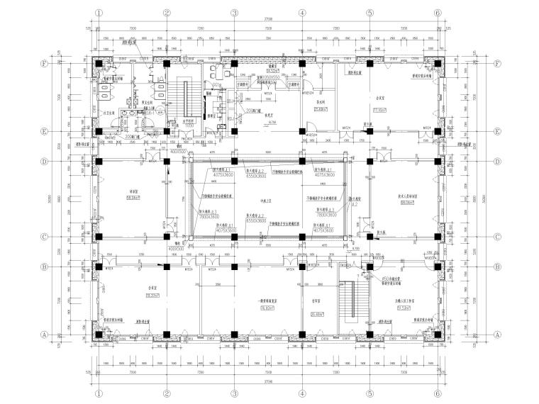 [天津]第一殡仪馆改扩建工程项目全套施工图-管理用房三层平面图