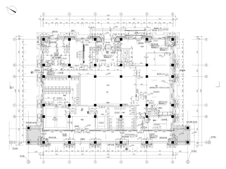 [天津]第一殡仪馆改扩建工程项目全套施工图-殡葬配套服务楼A一层平面图