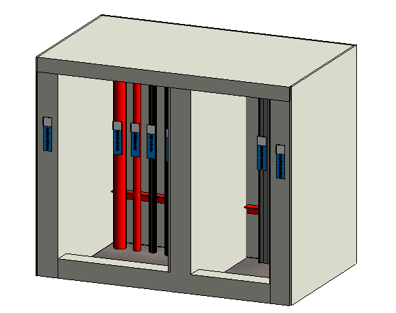 水电施工安装样板资料下载-水电管井安装样板Revit样板模型