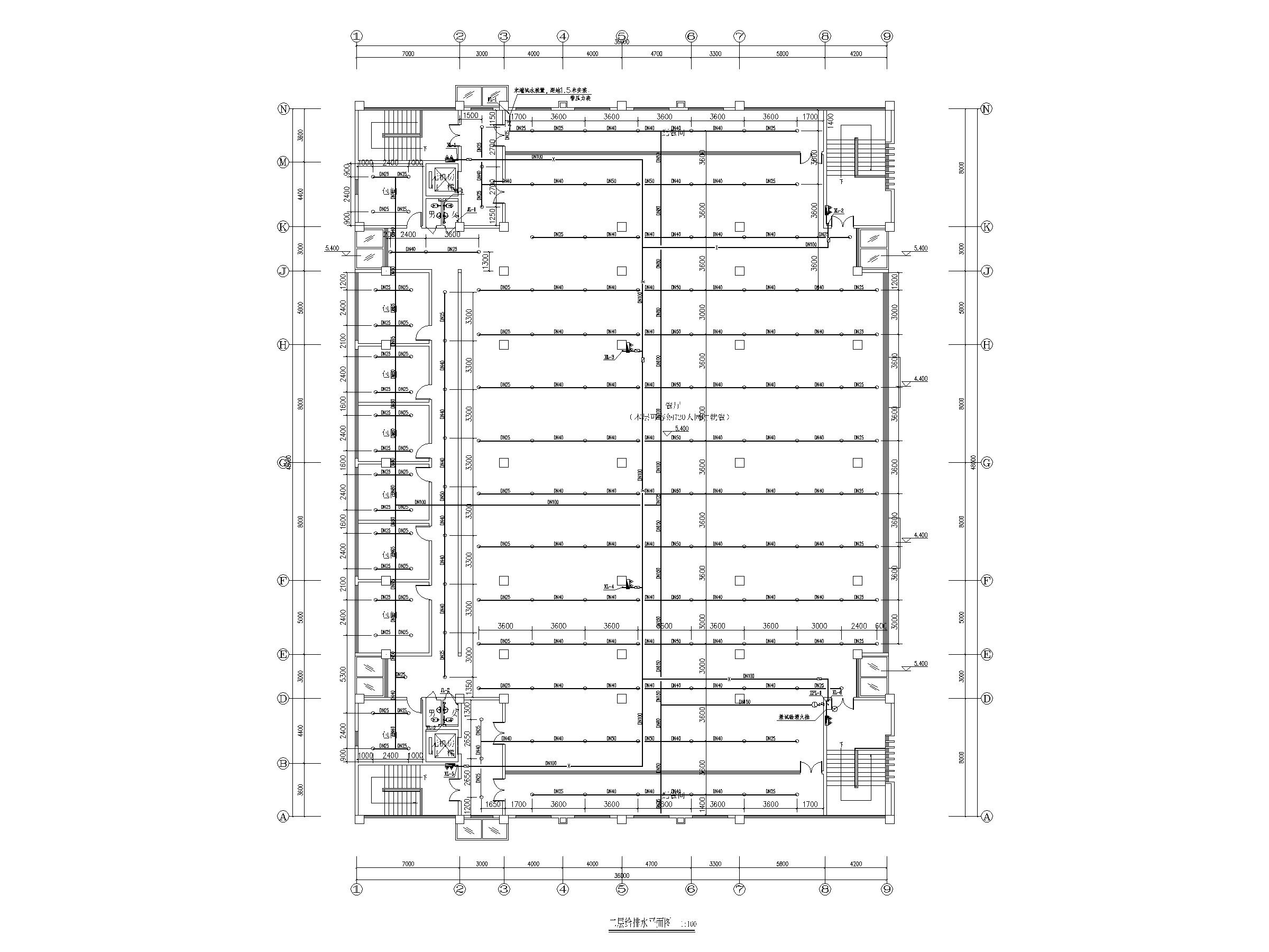 學校辦公樓_圖書館給排水消防系統設計圖