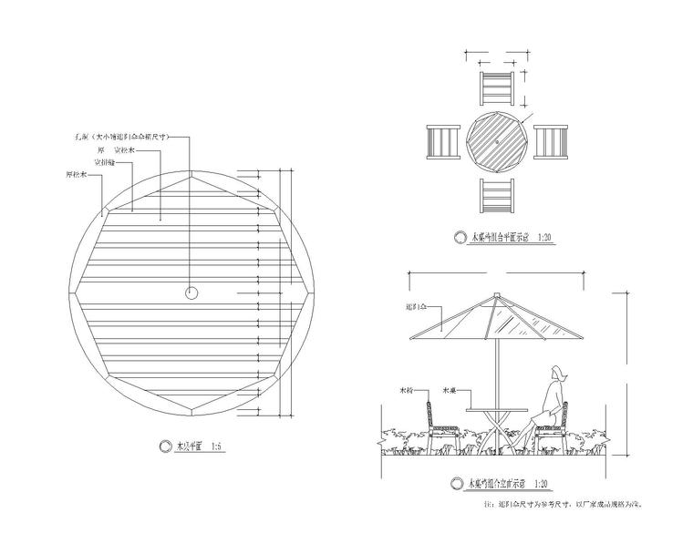 国家湿地公园景观施工图全套-木家具-模型