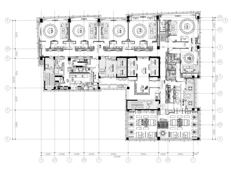 [南京]五星度假酒店装修工程项目全套施工图-二十三层平面布置图