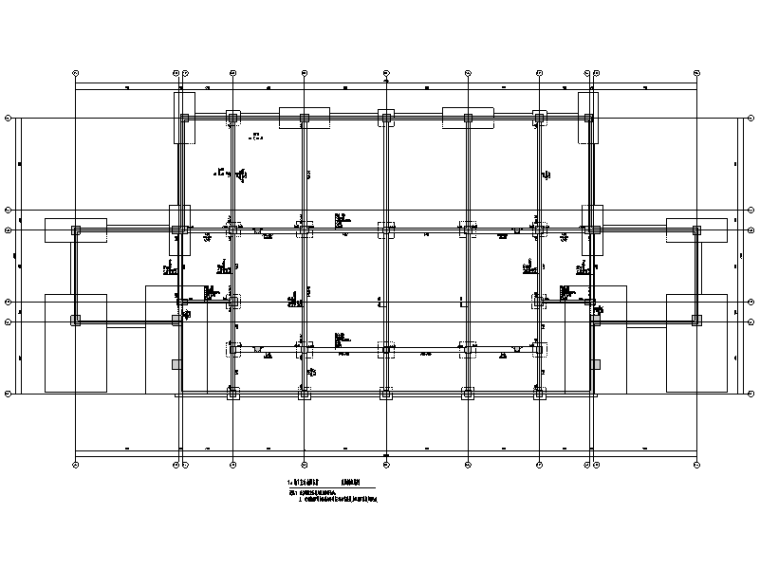 [遵义]超长框架结构地下室结构施工图2018-地下室游泳设备房梁配筋图
