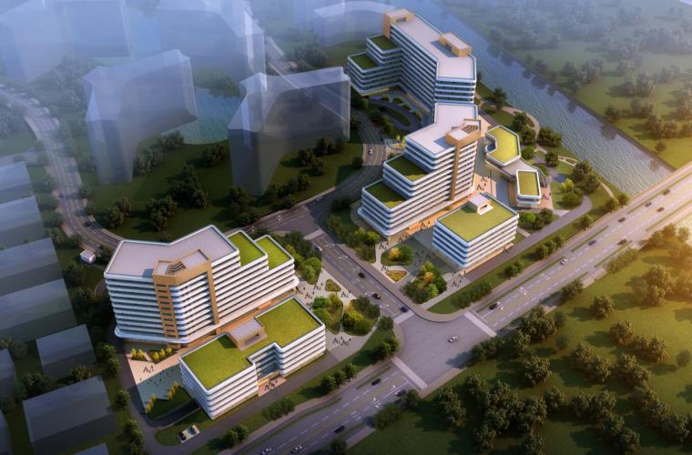 生物医药园区方案资料下载-[上海]医药高科技园区及办公建筑方案设计